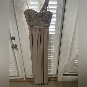 BCBG nude one shoulder evening gown/prom dress; size 4